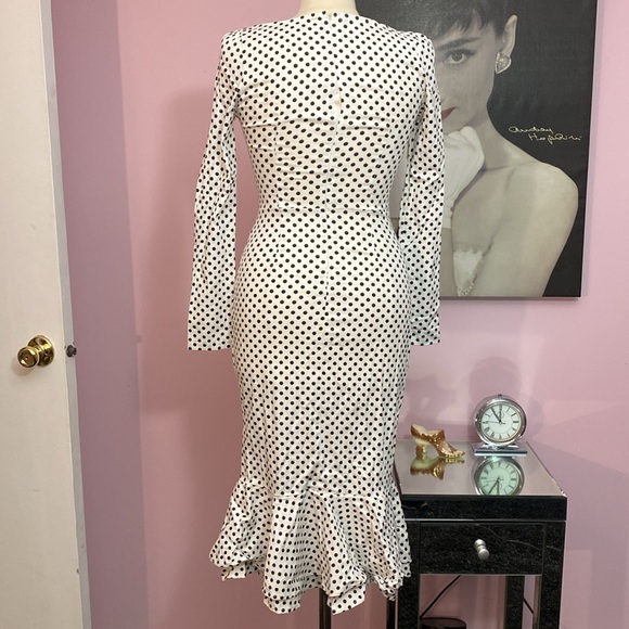 Polka Dot Dress Sz M - Picture 3 of 7